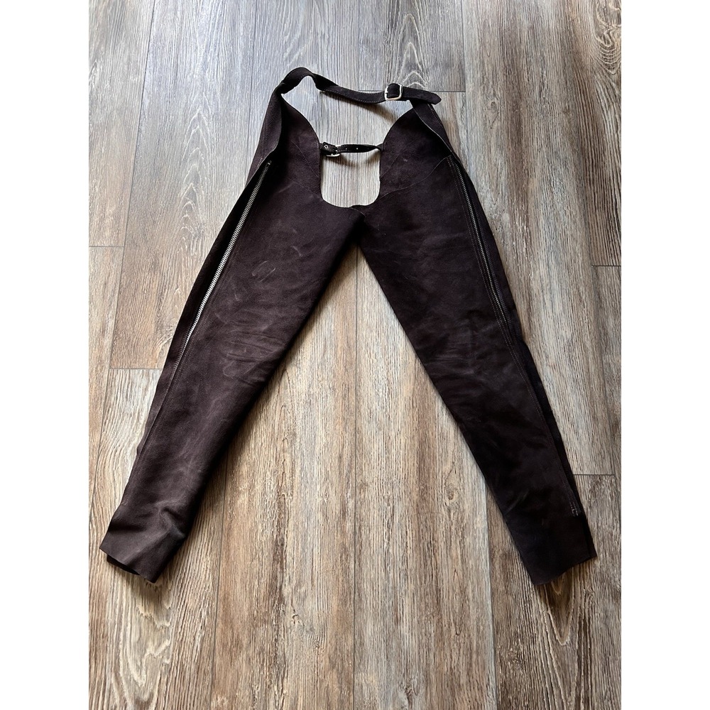 Vintage Barnstable Riding Leather Riding Chaps Brown Suede Equestrian USA Small